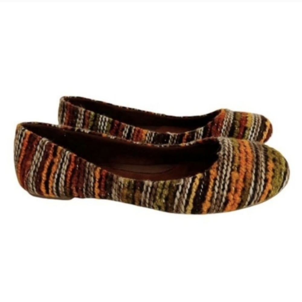 Woven Tapestry Knit Ballet Flats - Earthy Terracotta Brown Neutral 6 - Picture 6 of 6